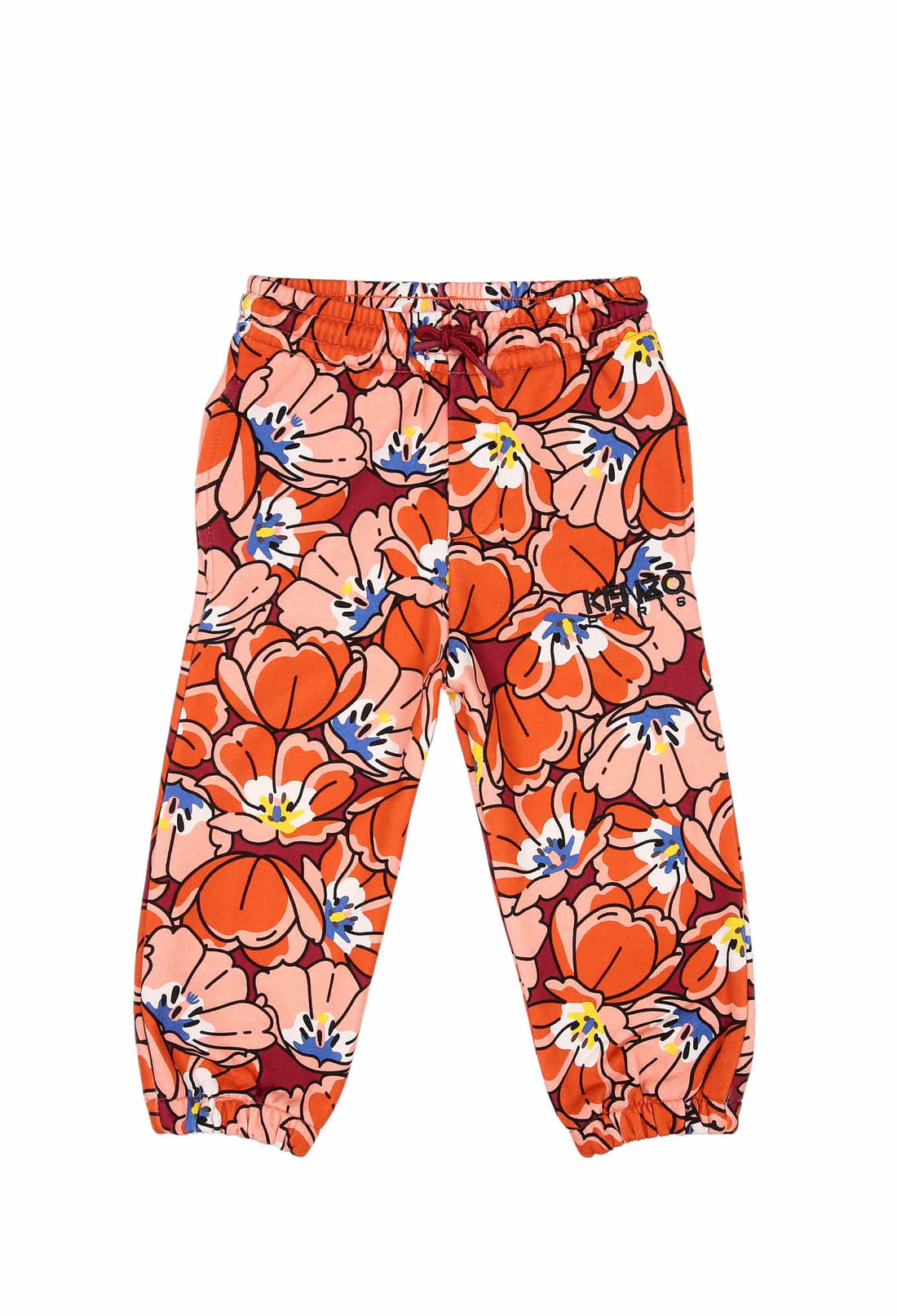 Spodnie dresowe pomarańczowe w kwiaty KENZO KIDS 223 K14270 223/9Ap