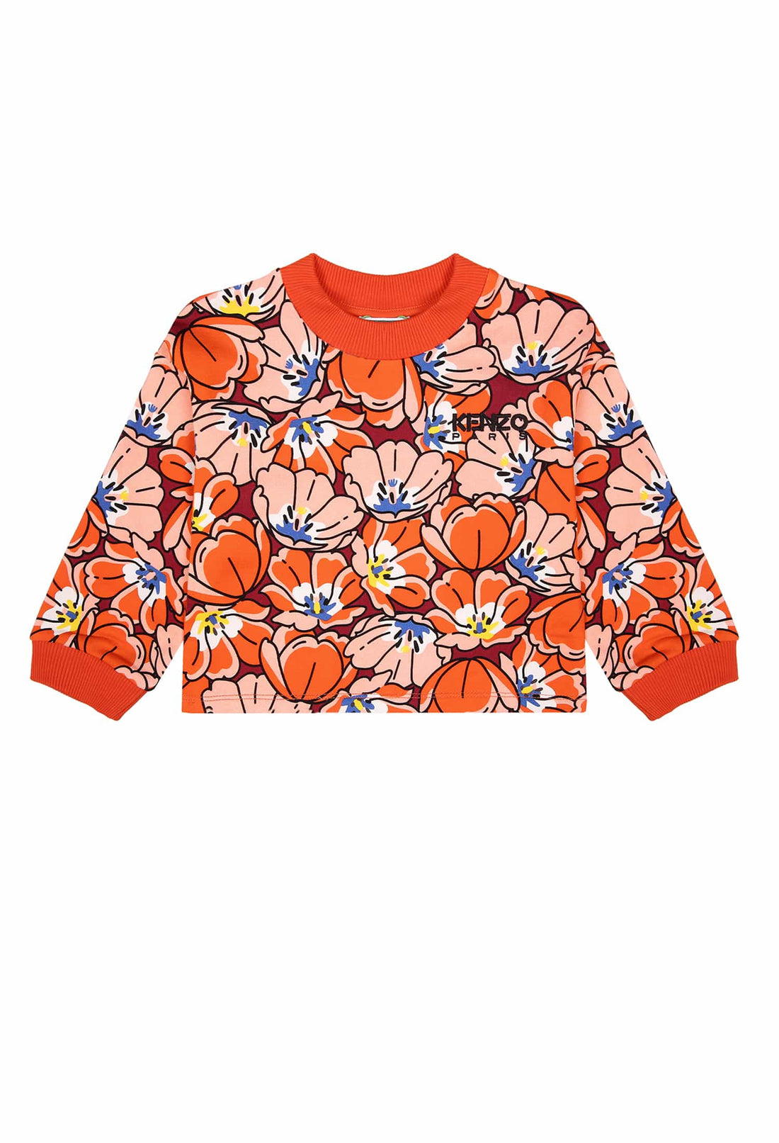 Bluza pomarańczowa w kwiaty KENZO KIDS 223 K15690 223/9Ap