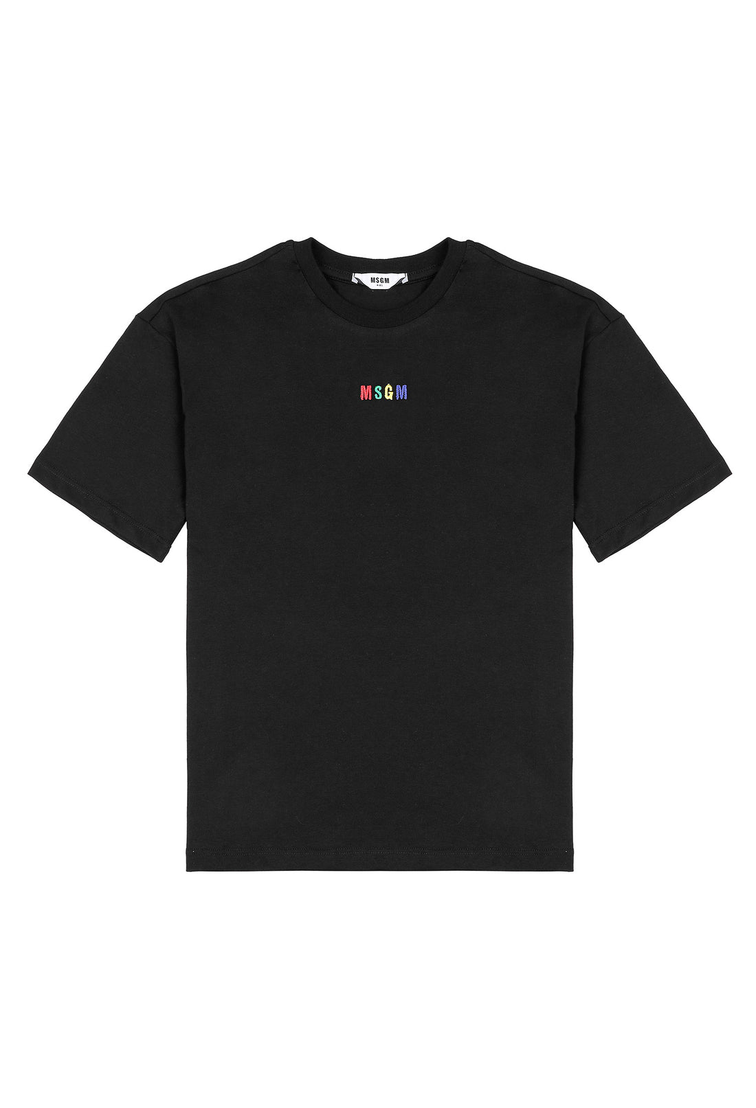 T-shirt materiał czarny łączony MSGM 123 9319 123/92c