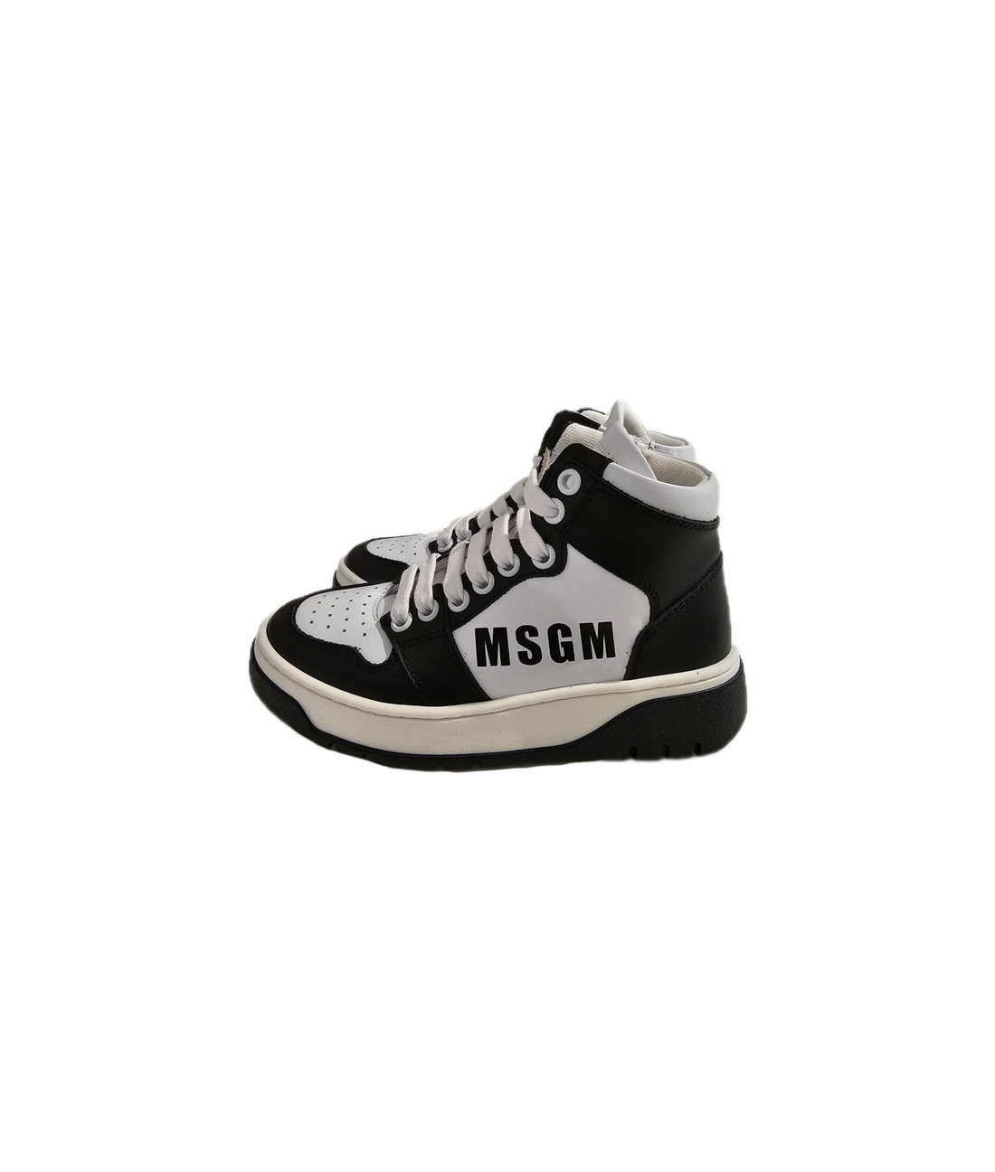 Sneakers skóra czarna łączona MSGM 123 4038 123/02c